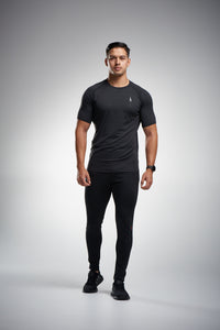 Black mens running pants