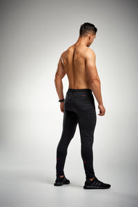 Black mens running pants