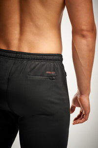 Black mens running pants