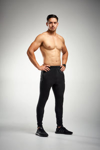 Black mens running pants